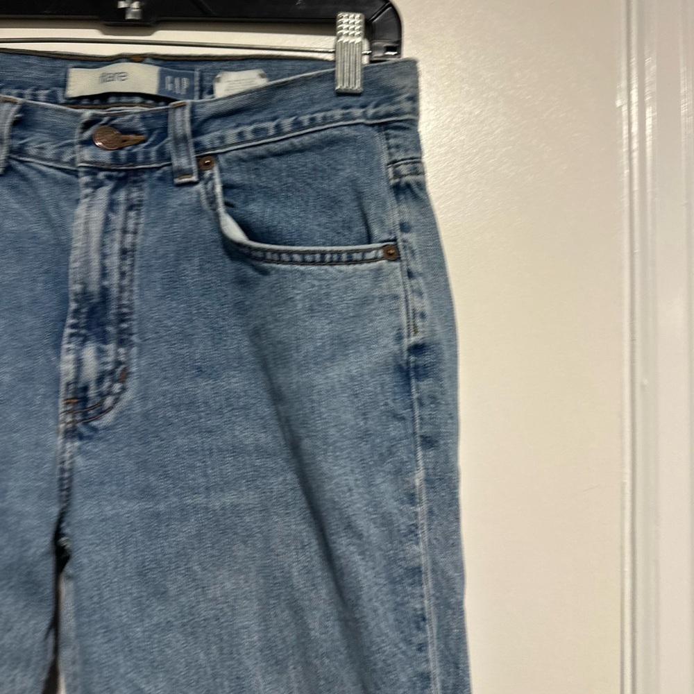 Vintage Y2k Gap Jeans Women 8R Blue Flare Medium Wash Cotton Distressed - Picture 10 of 12